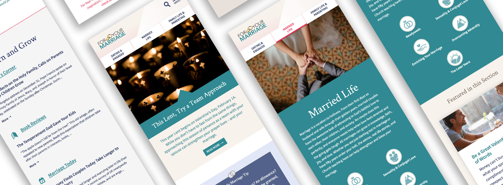 Layout of For Your Marriage website design